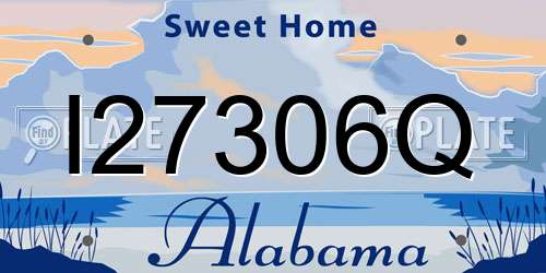 I27306Q Alabama License Plate