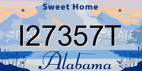 I27357T Alabama License Plate