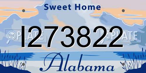 I273822 Alabama License Plate