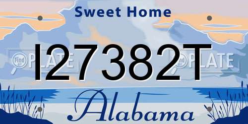 I27382T Alabama License Plate