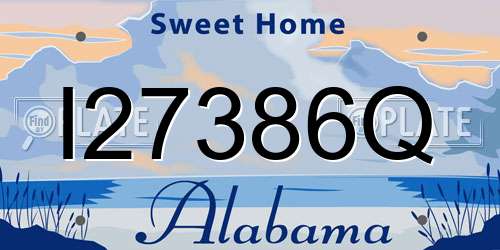 I27386Q Alabama License Plate