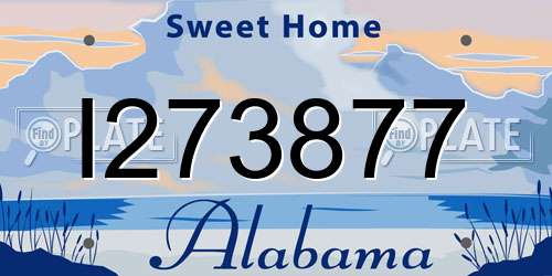 I273877 Alabama License Plate