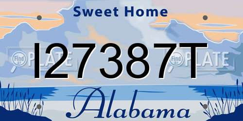 I27387T Alabama License Plate