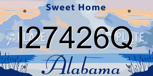 I27426Q Alabama License Plate