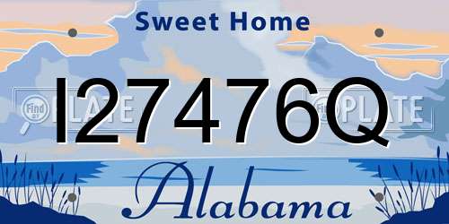 I27476Q Alabama License Plate