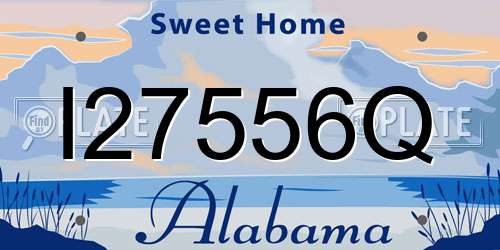 I27556Q Alabama License Plate