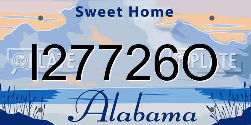 I27726O Alabama License Plate