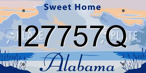 I27757Q Alabama License Plate