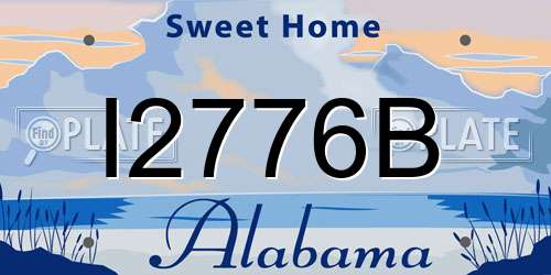 I2776B Alabama License Plate
