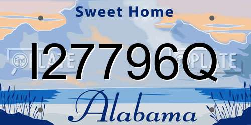 I27796Q Alabama License Plate