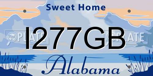 I277GB Alabama License Plate