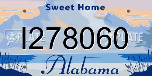 I278060 Alabama License Plate