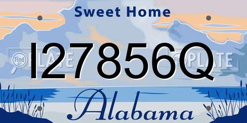 I27856Q Alabama License Plate