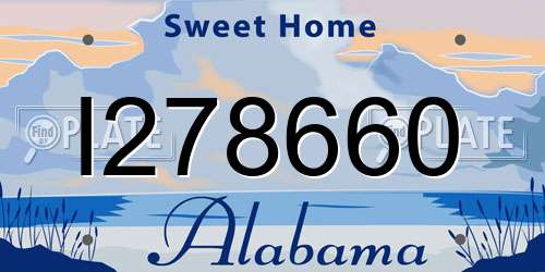 I278660 Alabama License Plate