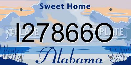 I27866O Alabama License Plate