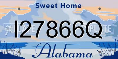 I27866Q Alabama License Plate