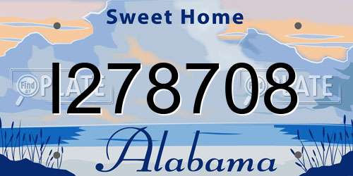 I278708 Alabama License Plate