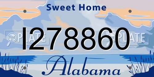 I278860 Alabama License Plate