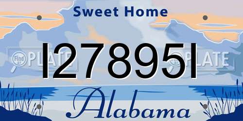 I27895I Alabama License Plate