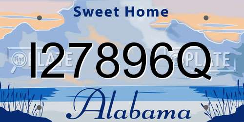 I27896Q Alabama License Plate