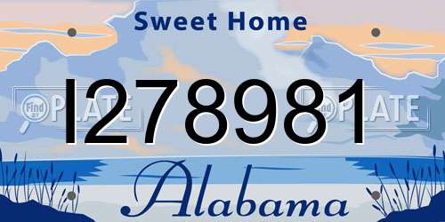 I278981 Alabama License Plate