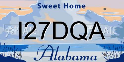 I27DQA Alabama License Plate