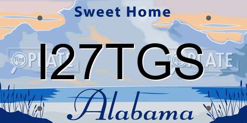 I27TGS Alabama License Plate