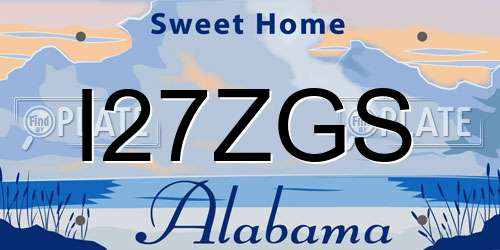 I27ZGS Alabama License Plate