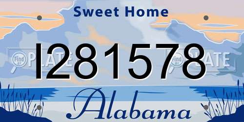 I281578 Alabama License Plate