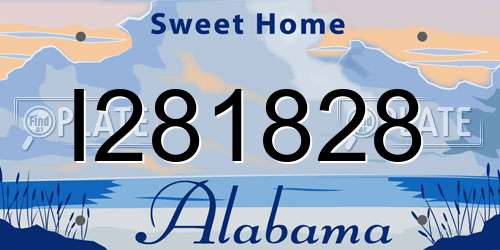 I281828 Alabama License Plate