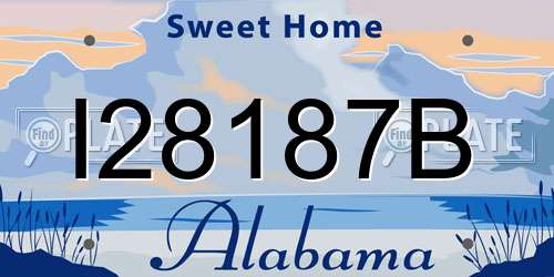 I28187B Alabama License Plate