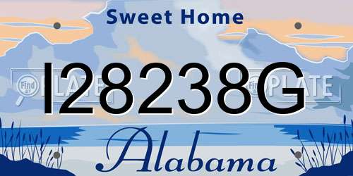 I28238G Alabama License Plate