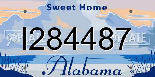 I284487 Alabama License Plate