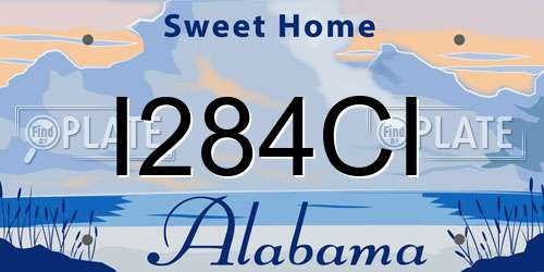 I284CI Alabama License Plate
