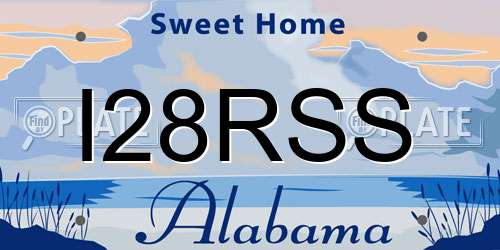 I28RSS Alabama License Plate