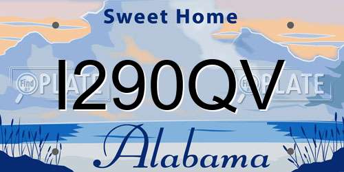 I290QV Alabama License Plate