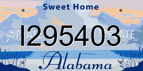 I295403 Alabama License Plate