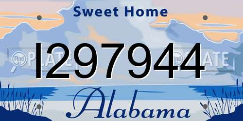 I297944 Alabama License Plate