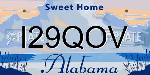 I29QOV Alabama License Plate