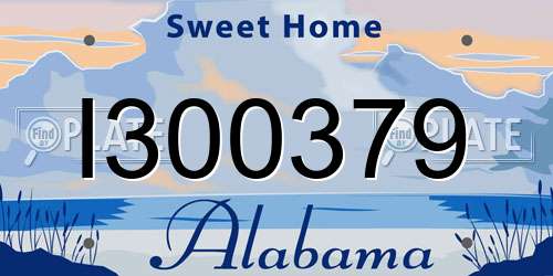 I300379 Alabama License Plate