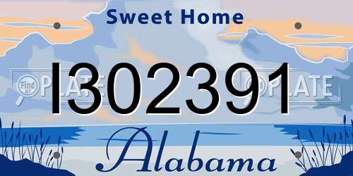 I302391 Alabama License Plate