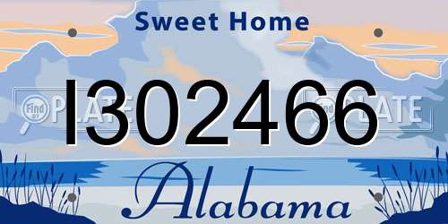 I302466 Alabama License Plate