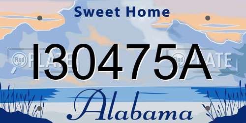 I30475A Alabama License Plate