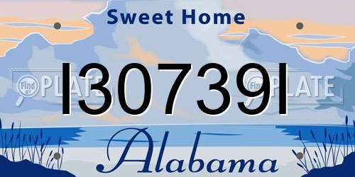 I30739I Alabama License Plate