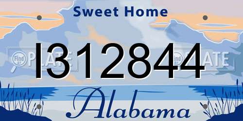 I312844 Alabama License Plate