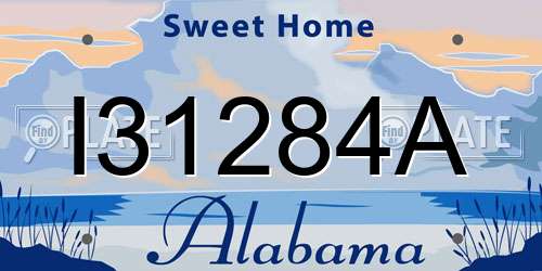 I31284A Alabama License Plate