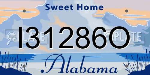 I31286O Alabama License Plate