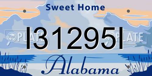I31295I Alabama License Plate