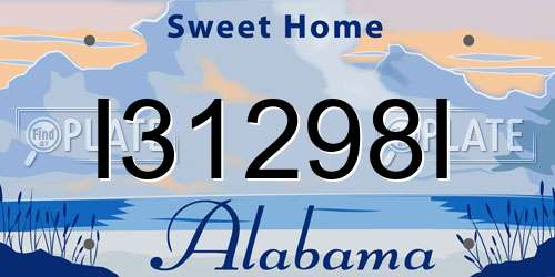 I31298I Alabama License Plate