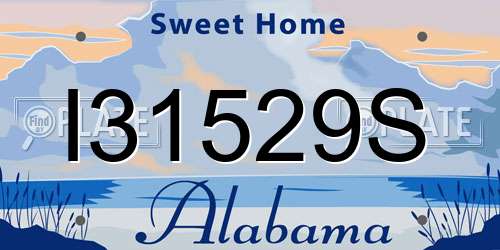 I31529S Alabama License Plate